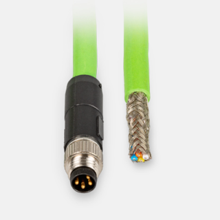 IDX EtherCAT cable, M8 connector (male), 3 m / PUR, open end