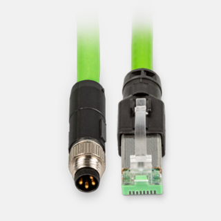 IDX EtherCAT cable, M8 connector (male), 3 m / PUR, RJ45 connector