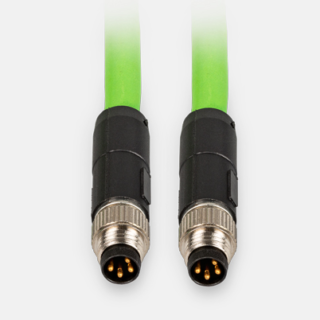 IDX EtherCAT cable, M8 connector (male), 3 m / PUR, M8 connector (male)
