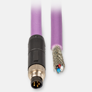 IDX CANopen cable, M8 connector (male), 3 m / PUR, open end