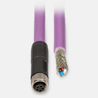 IDX CANopen cable, M8 connector (female), 3 m / PUR, open end