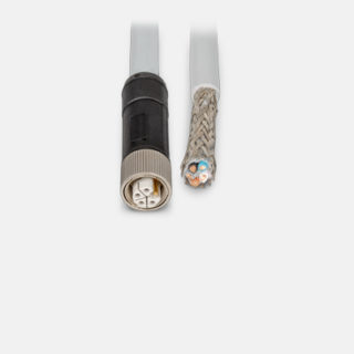 IDX power cable, M12 (female), 1.5 m / PUR (with shielding), open end